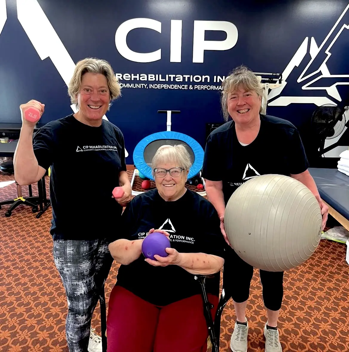 CIP physical therapists and patient.